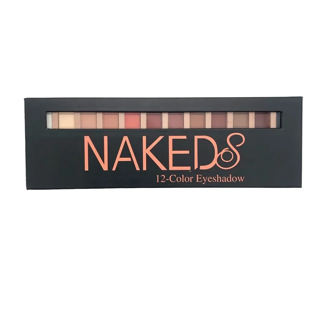Nakeds 12-Color Eyeshadow Palette w/Brush Natural Nude Matte